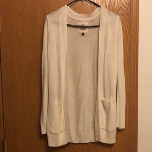 white crochet cardigan